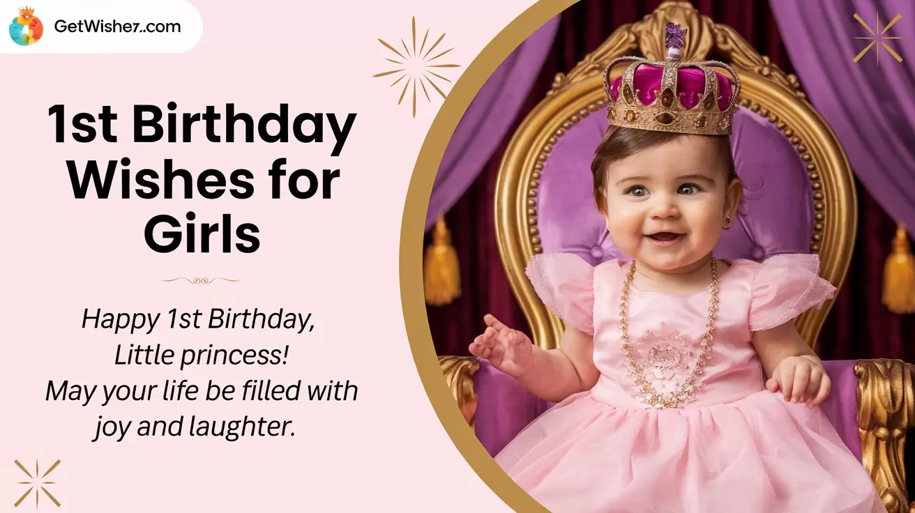 1st Birthday Wishes for Girls